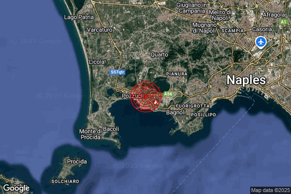Terremoto 19:57:03 M2.7 epicentro “Campi Flegrei” Terremoto 19:57:03 M2.7 epicentro “Campi Flegrei”