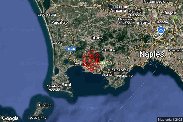 Terremoto 20:31:01 M2.2 epicentro “Campi Flegrei” Terremoto 20:31:01 M2.2 epicentro “Campi Flegrei”