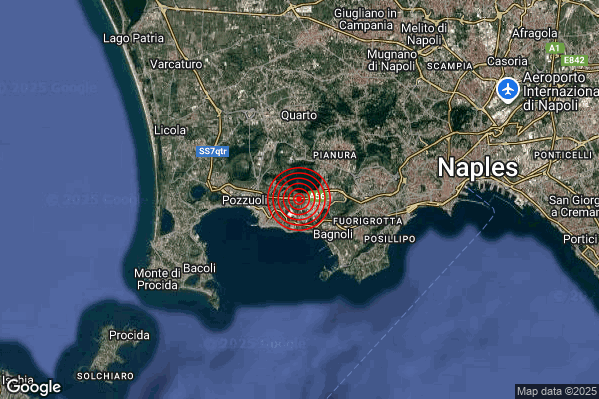 Terremoto 21:46:52 M2.0 epicentro “Campi Flegrei” Terremoto 21:46:52 M2.0 epicentro “Campi Flegrei”