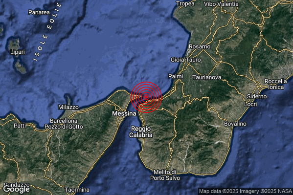 Terremoto 00:47:58 M3.0 epicentro “Stretto di Messina (Reggio di Calabria Messina)” Terremoto 00:47:58 M3.0 epicentro “Stretto di Messina (Reggio di Calabria Messina)”