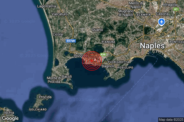 Terremoto 00:50:25 M3.3 epicentro “Campi Flegrei” Terremoto 00:50:25 M3.3 epicentro “Campi Flegrei”