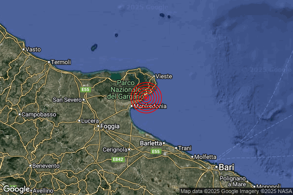 Terremoto 16:01:15 M2.5 epicentro “Golfo di Manfredonia (Foggia)” Terremoto 16:01:15 M2.5 epicentro “Golfo di Manfredonia (Foggia)”
