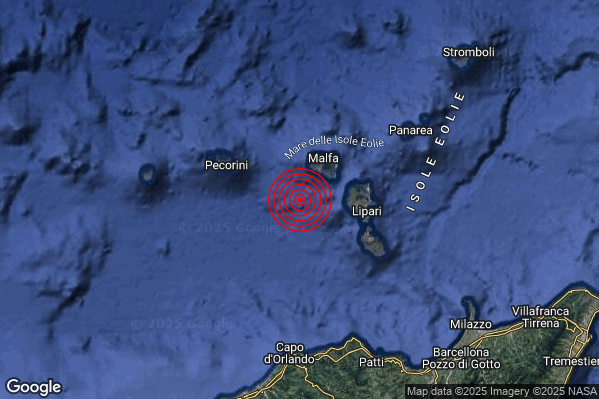 Terremoto 06:50:32 M2.0 epicentro “Isole Eolie (Messina)” Terremoto 06:50:32 M2.0 epicentro “Isole Eolie (Messina)”