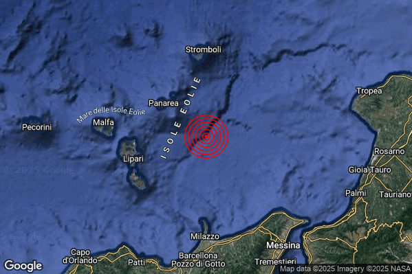Terremoto 06:38:56 M2.2 epicentro “Isole Eolie (Messina)” Terremoto 06:38:56 M2.2 epicentro “Isole Eolie (Messina)”