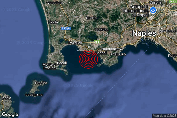 Terremoto 02:51:10 M2.1 epicentro “Campi Flegrei” Terremoto 02:51:10 M2.1 epicentro “Campi Flegrei”