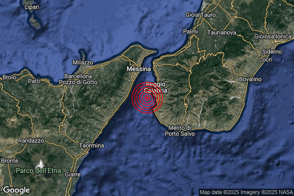 Terremoto 12:41:09 M2.7 epicentro “Stretto di Messina (Reggio di Calabria Messina)” Terremoto 12:41:09 M2.7 epicentro “Stretto di Messina (Reggio di Calabria Messina)”