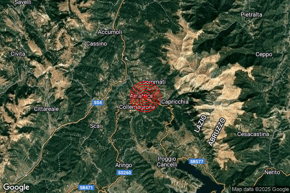 Terremoto 14:19:15 M2.5 epicentro “1 km E Amatrice (RI)” Terremoto 14:19:15 M2.5 epicentro “1 km E Amatrice (RI)”