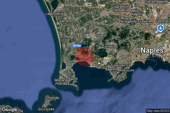 Terremoto 23:15:16 M2.5 epicentro “Campi Flegrei” Terremoto 23:15:16 M2.5 epicentro “Campi Flegrei”