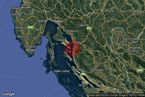 Terremoto 01:00:52 M3.3 epicentro “Costa Croata Settentrionale (CROAZIA)” Terremoto 01:00:52 M3.3 epicentro “Costa Croata Settentrionale (CROAZIA)”