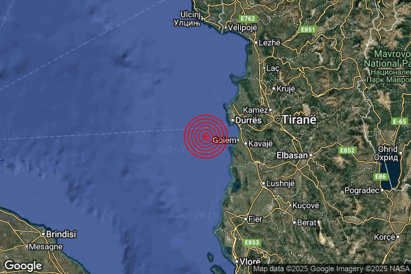 Terremoto 03:20:35 M3.4 epicentro “Costa Albanese settentrionale (ALBANIA)” Terremoto 03:20:35 M3.4 epicentro “Costa Albanese settentrionale (ALBANIA)”