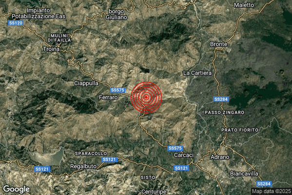 Terremoto 23:35:30 M2.7 epicentro “11 km NE Regalbuto (EN)” Terremoto 23:35:30 M2.7 epicentro “11 km NE Regalbuto (EN)”