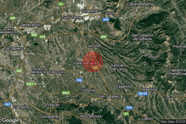 Terremoto 10:05:41 M2.0 epicentro “5 km N Colonna (RM)” Terremoto 10:05:41 M2.0 epicentro “5 km N Colonna (RM)”
