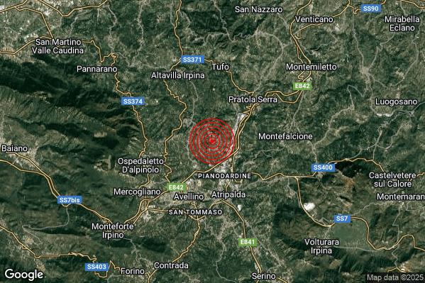 Terremoto 07:32:53 M2.2 epicentro “Montefredane (AV)” Terremoto 07:32:53 M2.2 epicentro “Montefredane (AV)”