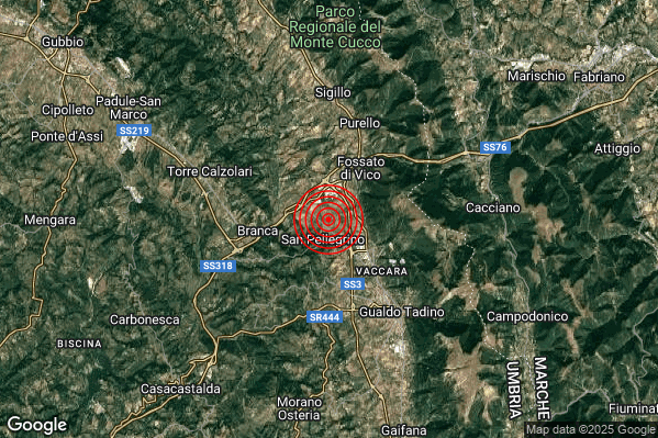 Terremoto 08:12:34 M2.4 epicentro “3 km SW Fossato di Vico (PG)” Terremoto 08:12:34 M2.4 epicentro “3 km SW Fossato di Vico (PG)”