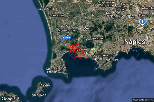 Terremoto 03:30:55 M2.0 epicentro “Campi Flegrei” Terremoto 03:30:55 M2.0 epicentro “Campi Flegrei”