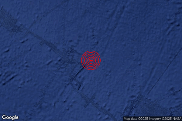 Violento Terremoto M5.9 epicentro Southeast Indian Ridge [Sea] alle 21:53:29 (20:53:29 UTC)