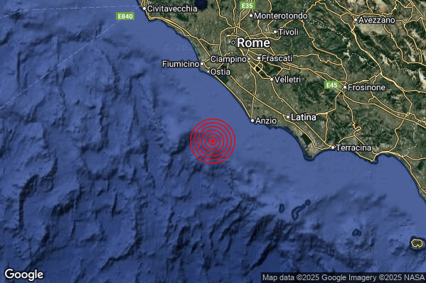Terremoto 22:47:46 M3.3 epicentro “Costa Laziale (Roma)” Terremoto 22:47:46 M3.3 epicentro “Costa Laziale (Roma)”