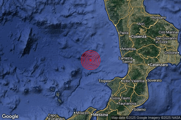 Terremoto 13:56:59 M3.0 epicentro “Tirreno Meridionale (MARE)”