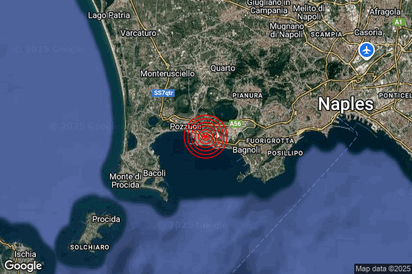 Terremoto 15:51:02 M2.1 epicentro “Campi Flegrei”