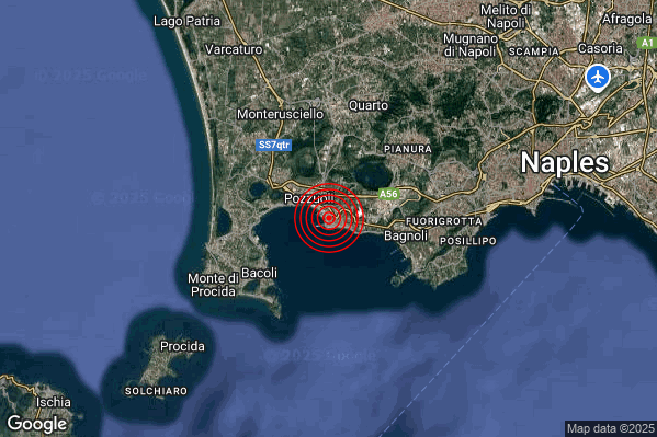 Terremoto 16:26:09 M2.0 epicentro “Campi Flegrei”