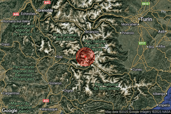 Terremoto 17:47:46 M2.4 epicentro “Confine Italia-Francia (FRANCIA)”