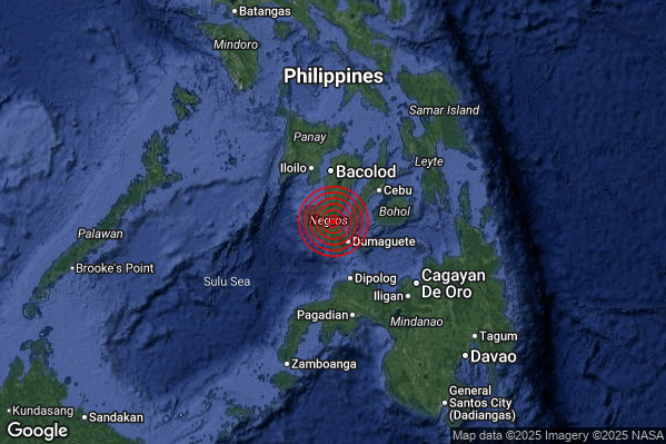 Severo Terremoto M5.6 epicentro Philippines [Land] alle 20:06:56 (19:06:56 UTC)