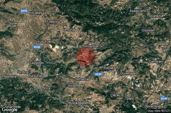 Terremoto 13:35:38 M4.8 epicentro “Turkey”