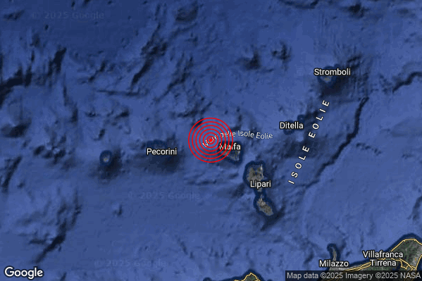 Terremoto 16:11:22 M2.2 epicentro “Isole Eolie (Messina)”