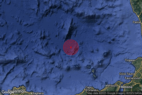 Terremoto 20:38:35 M2.3 epicentro “Tirreno Meridionale (MARE)”