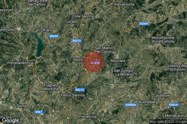 Terremoto 21:47:36 M2.0 epicentro “3 km E Reino (BN)”