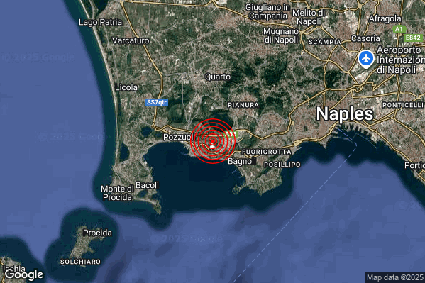 Terremoto 06:47:40 M2.1 epicentro “Campi Flegrei”