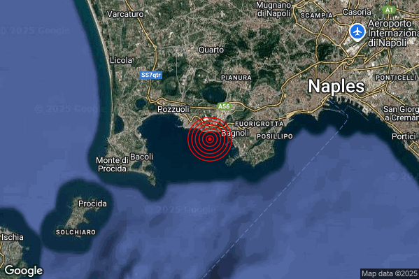 Terremoto 19:57:53 M2.0 epicentro “Campi Flegrei”