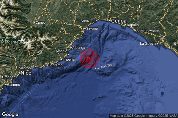 Terremoto 09:33:19 M2.2 epicentro “Costa Ligure centro-occidentale (Savona)”