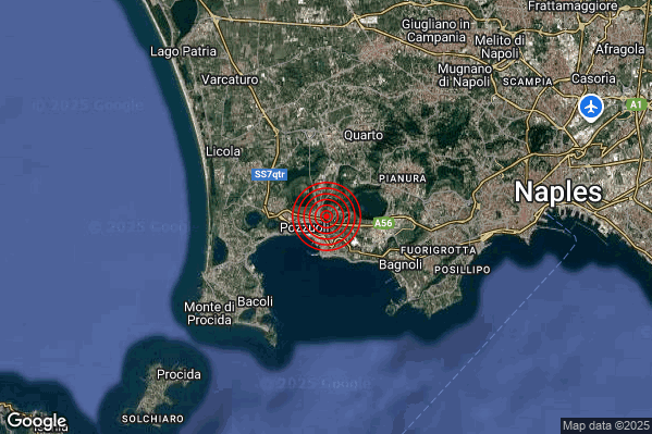 Terremoto 04:24:11 M2.4 epicentro “Campi Flegrei”