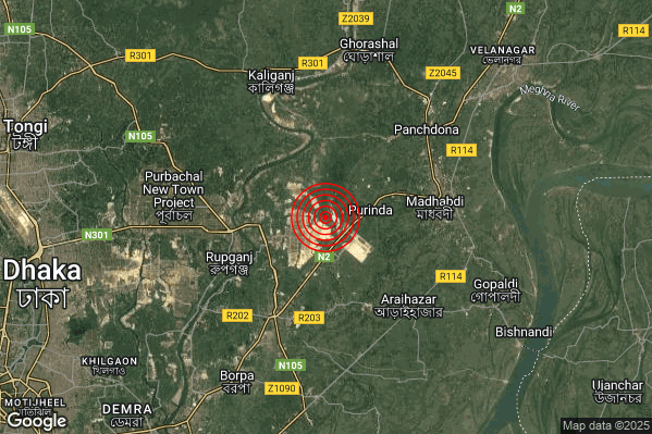 Terremoto 05:38:29 M5.6 epicentro “Bangladesh”