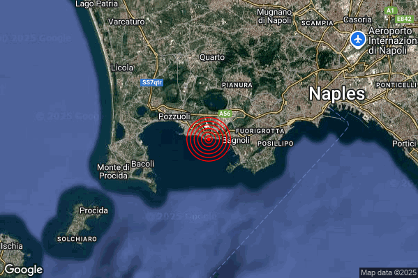 Terremoto 15:04:46 M2.2 epicentro “Campi Flegrei”