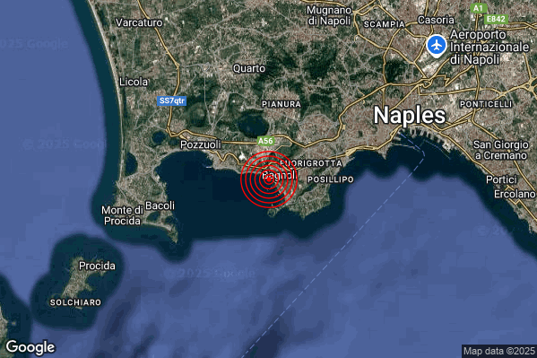 Terremoto 18:55:10 M3.0 epicentro “Campi Flegrei”