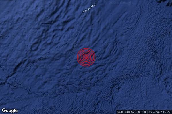 Terremoto 08:40:07 M3.4 epicentro “Mar Ionio Meridionale (MARE)”
