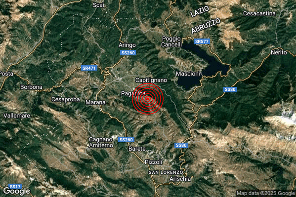 Terremoto 06:45:02 M2.0 epicentro “2 km S Capitignano (AQ)”