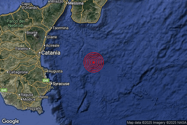 Terremoto 15:14:27 M2.3 epicentro “Mar Ionio Meridionale (MARE)”