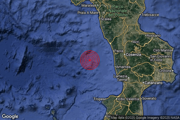 Terremoto 21:08:43 M2.9 epicentro “Tirreno Meridionale (MARE)”