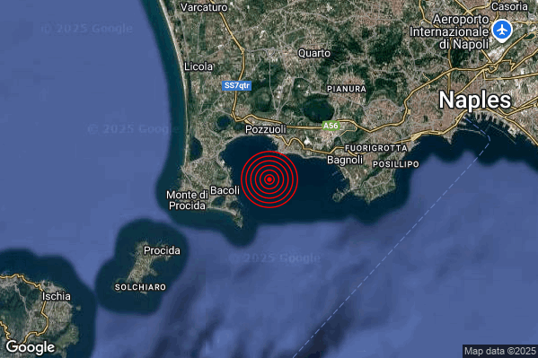 Terremoto 21:08:04 M2.2 epicentro “Campi Flegrei”