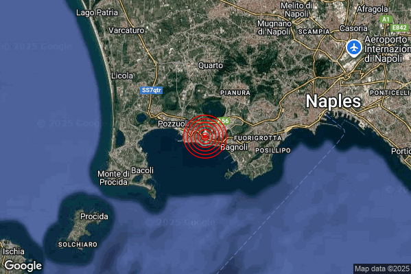 Terremoto 07:39:15 M2.2 epicentro “Campi Flegrei”