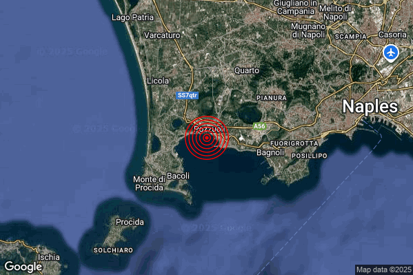 Terremoto 16:29:41 M2.7 epicentro “Campi Flegrei”