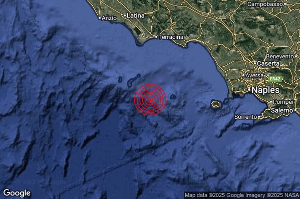 Terremoto 21:25:50 M2.5 epicentro “Tirreno Centrale (MARE)”