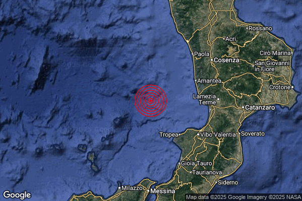Terremoto 14:48:07 M2.5 epicentro “Tirreno Meridionale (MARE)”