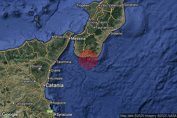 Terremoto 16:09:56 M2.2 epicentro “Costa Calabra sud-orientale (Reggio di Calabria)”