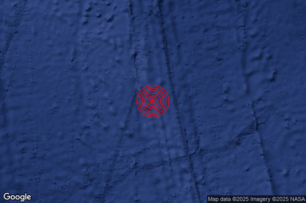Violento Terremoto M5.8 epicentro West of Macquarie Island [Sea] alle 23:47:53 (22:47:53 UTC)