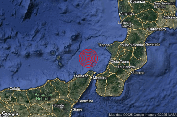 Terremoto 22:00:49 M2.5 epicentro “Tirreno Meridionale (MARE)”
