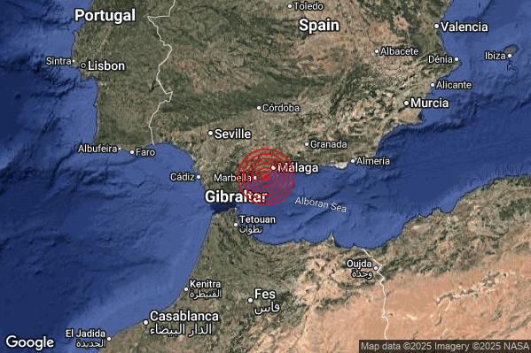 Intenso Terremoto M4.7 epicentro Spain [Land] alle 10:38:35 (09:38:35 UTC)